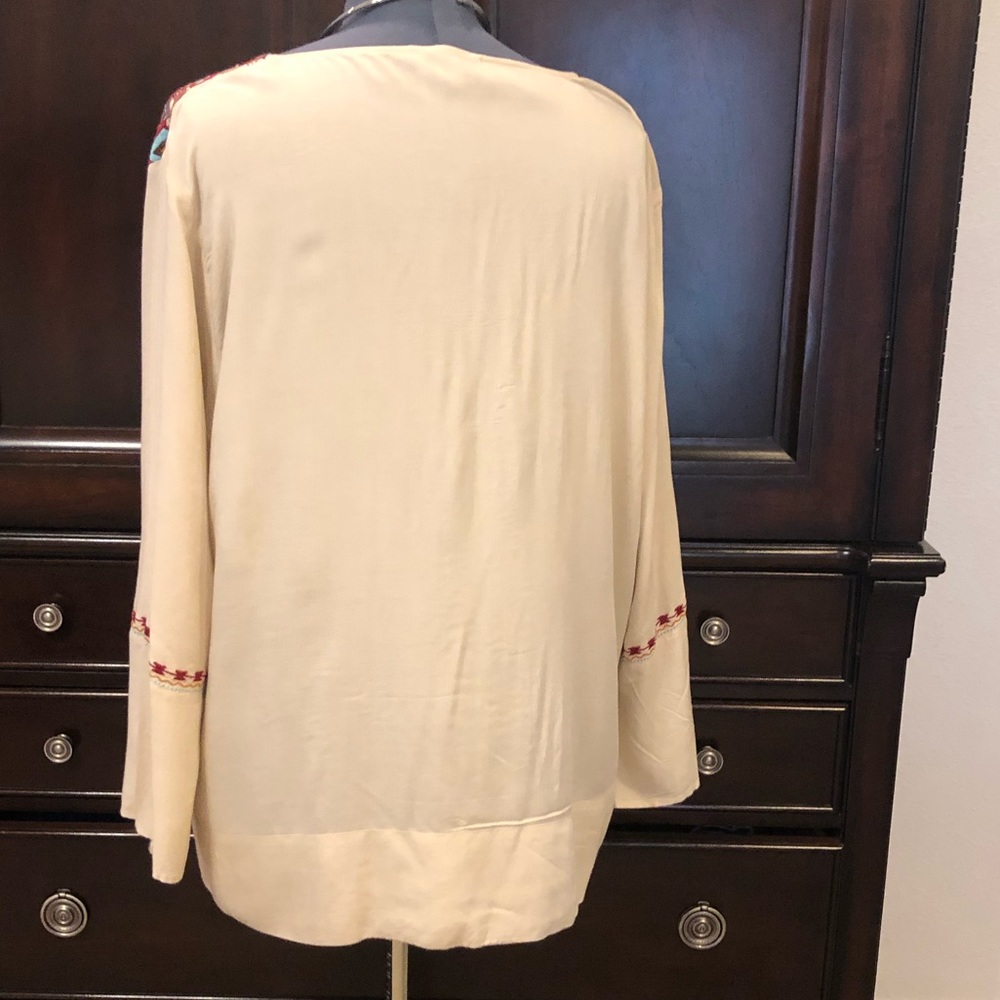 CINCO RANCHO XXL Shirt Blouse Southwest Beaded Top - Picture 4 of 5